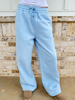 Load image into Gallery viewer, Baby Blue Dot Flare Sweatpants: Sunkissed Coconut
