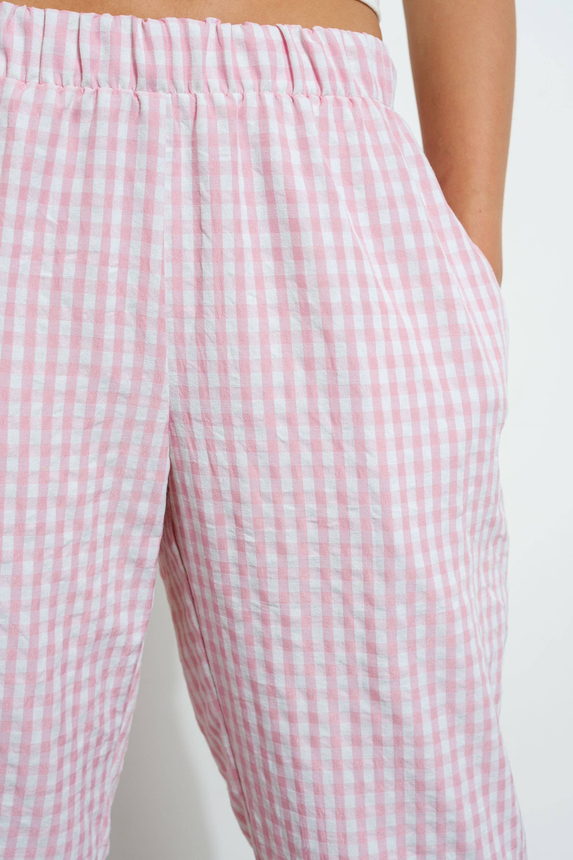 Gingham Pant - Pink