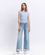 Load image into Gallery viewer, London Low Rise Cuffed Baggy Denim - Vervet
