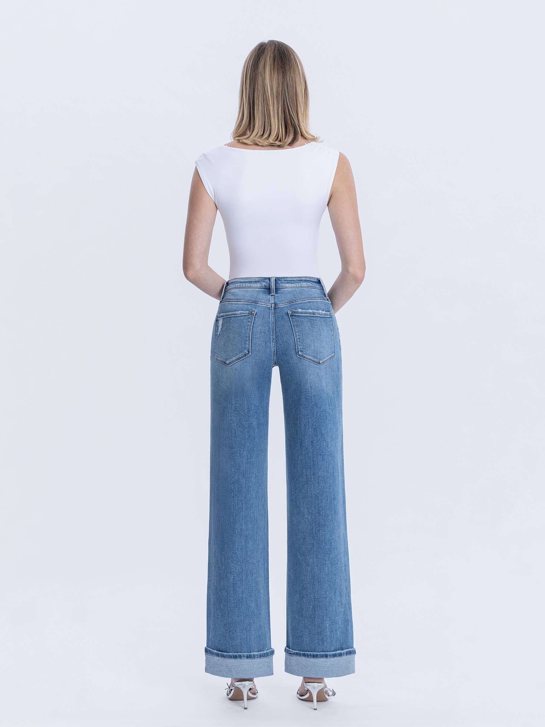 Westbury Cuffed Wide Jean - Vervet