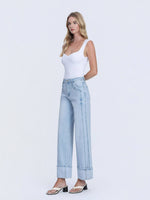Load image into Gallery viewer, Streamlined Cuffed Baggy Wide Jean - Vervet
