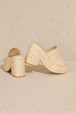 Load image into Gallery viewer, Ashlyn Rattan Platform Sandal

