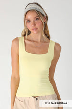 Load image into Gallery viewer, Clean Line Square Tank - Butter
