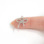 Load image into Gallery viewer, Sparkle Bow Charm - Silver
