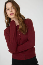 Load image into Gallery viewer, Rachel Cardigan - Burgundy
