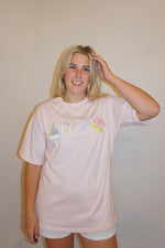 Load image into Gallery viewer, Garden Embroidered Tee: Sunkissed Coconut
