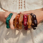 Load image into Gallery viewer, Kate Acrylic Wavy Bangle
