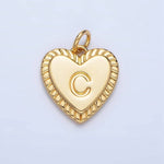 Load image into Gallery viewer, Initial Sunburst Heart Charm
