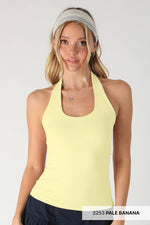 Load image into Gallery viewer, Petal Halter Cami: Lemontini
