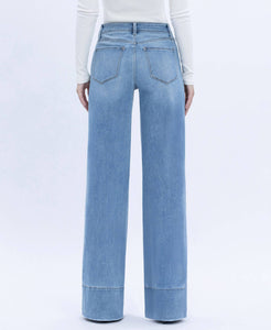 High Rise Wide Leg Jean - Vervet