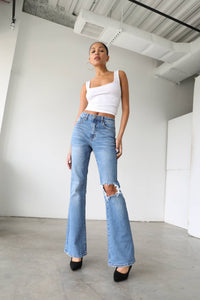 Ruby High Rise Flare Leg Denim