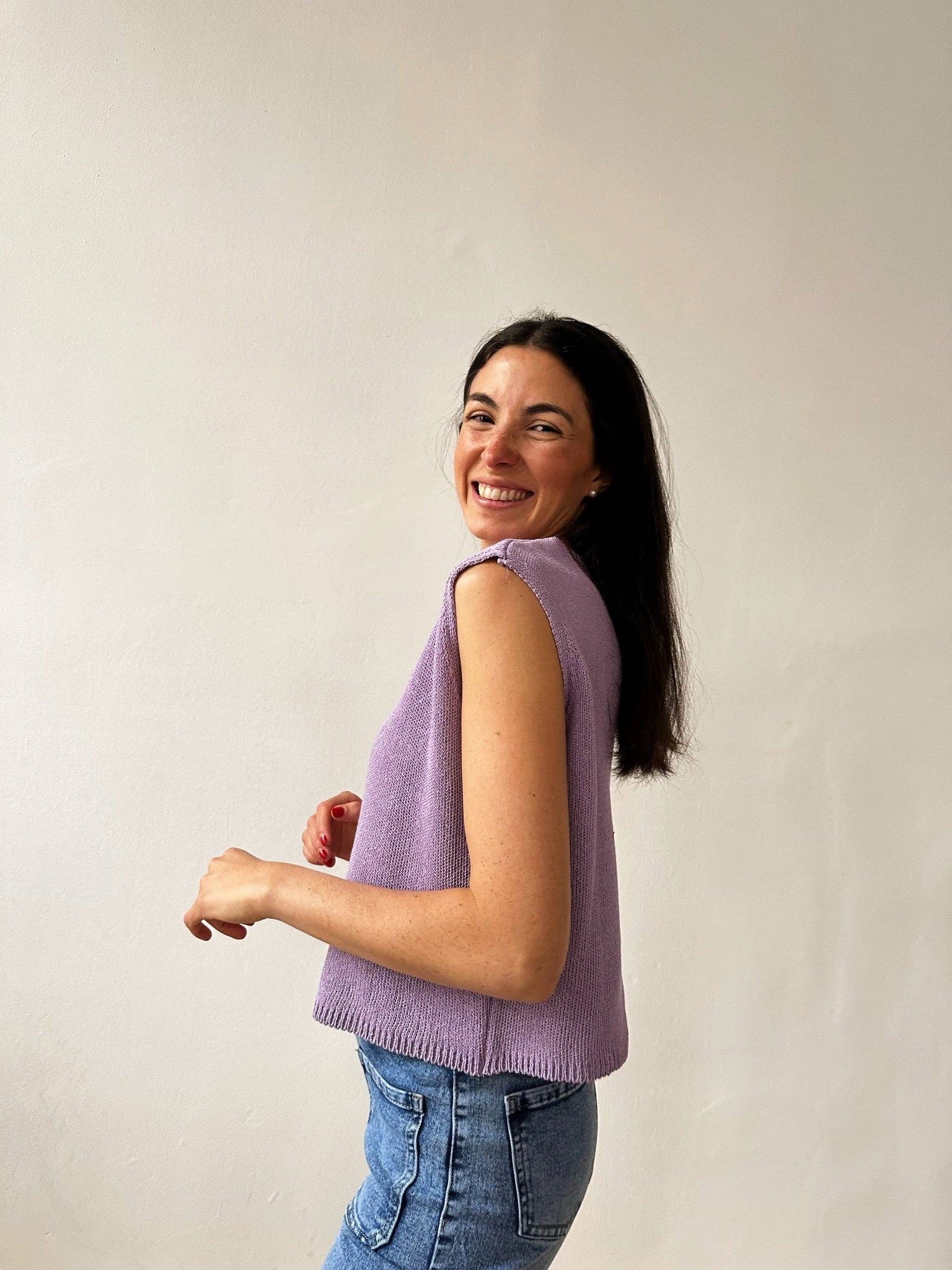 Rous Lavender Cotton Vest