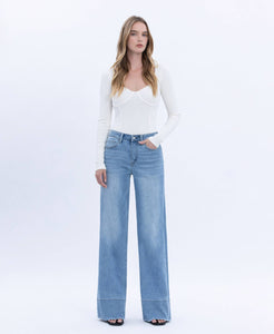 High Rise Wide Leg Jean - Vervet