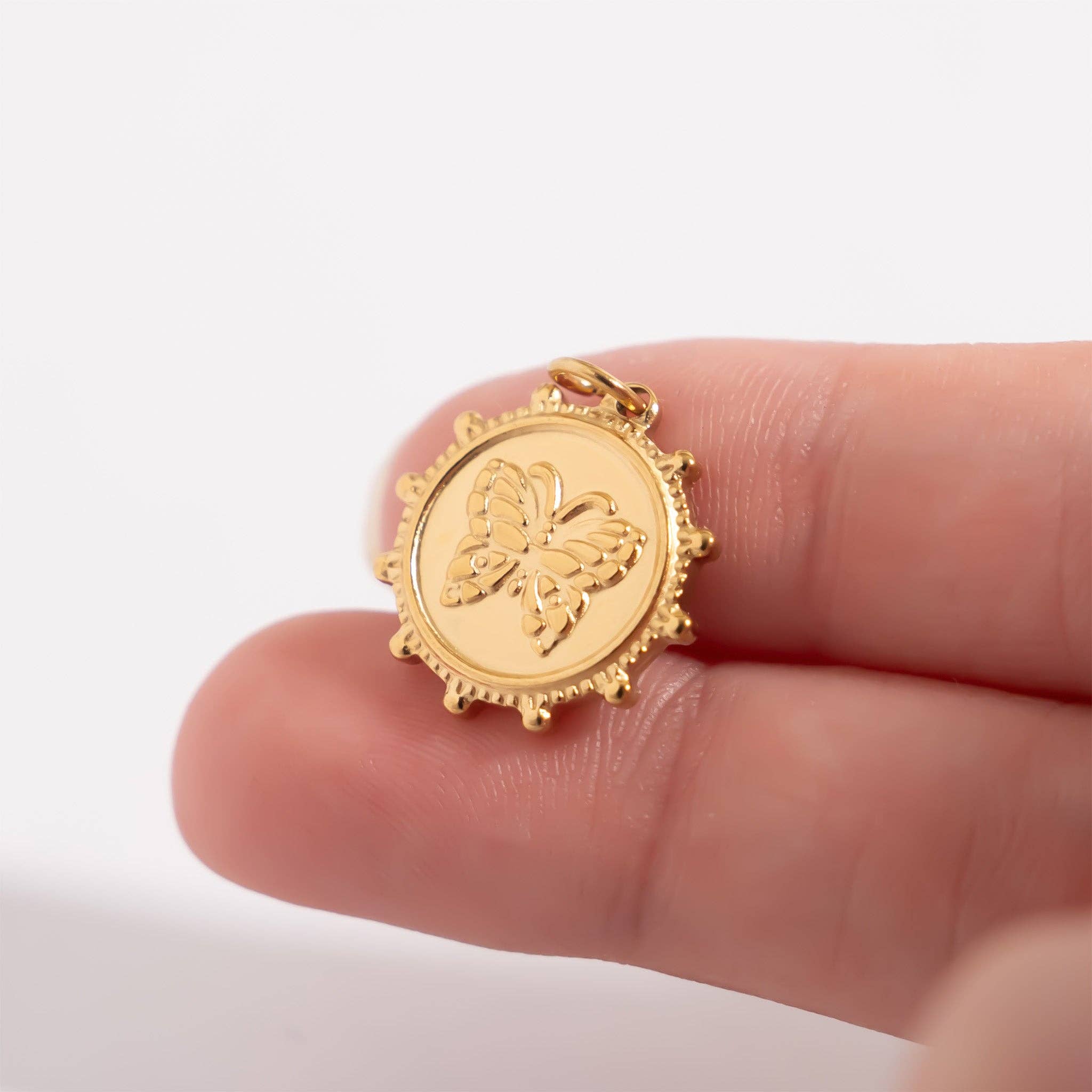 Radiant Butterfly Charm - Gold