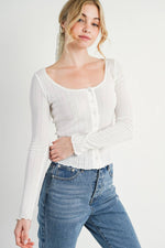 Load image into Gallery viewer, Cara Knit Top - Ivory
