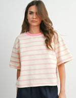 Load image into Gallery viewer, Magnolia Tee - Ivory / Pink

