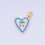 Load image into Gallery viewer, Rose &amp; Cherry Heart Charms

