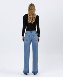 Cuffed Baggy Wide Leg - Medium Dark - Vervet