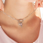 Load image into Gallery viewer, Sparkle Bow Charm - Silver
