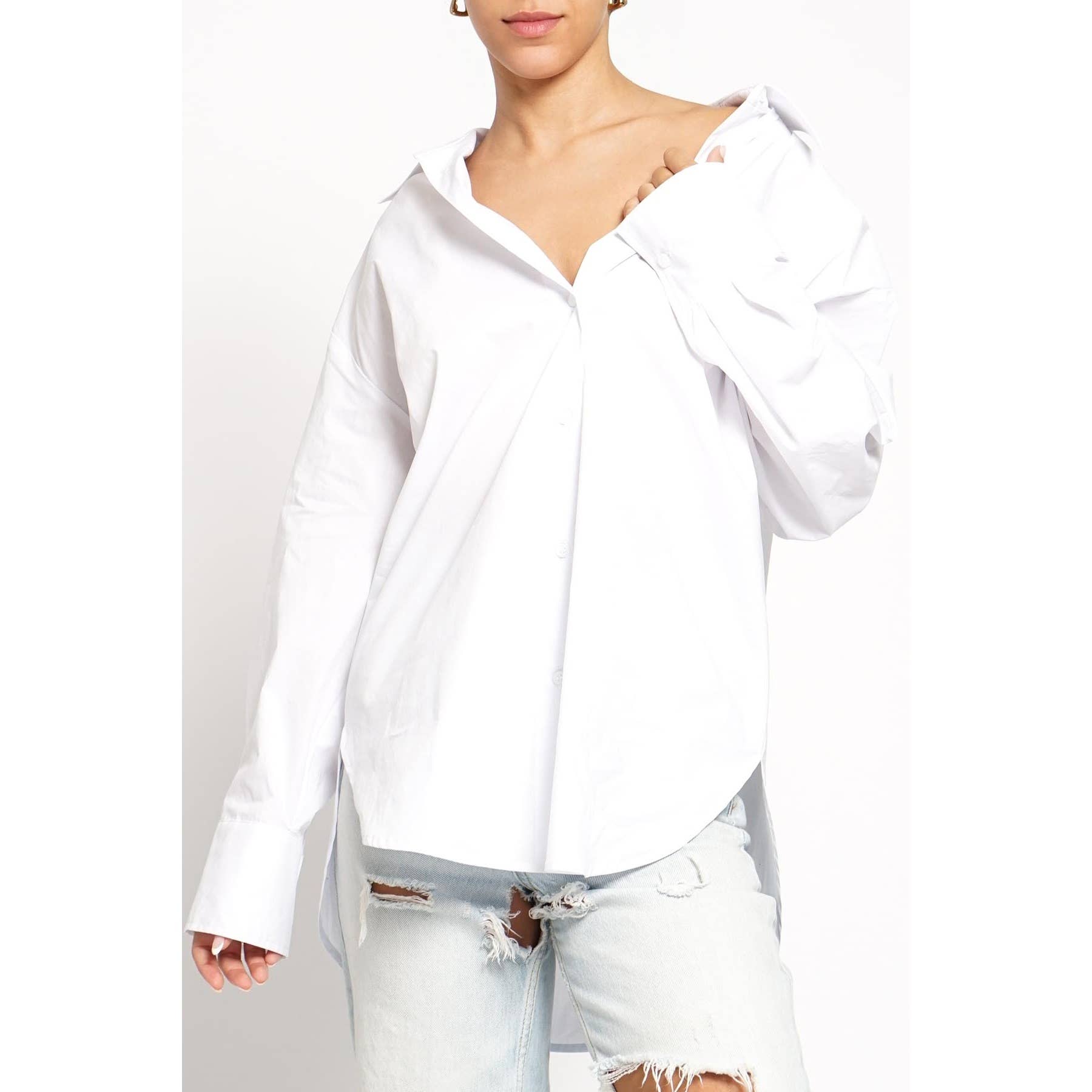 Matilda Button Down - White