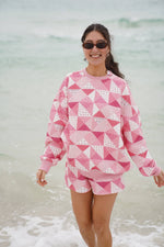 Load image into Gallery viewer, Gemma Patchwork Sweatshirt - Sunkissed Coconut
