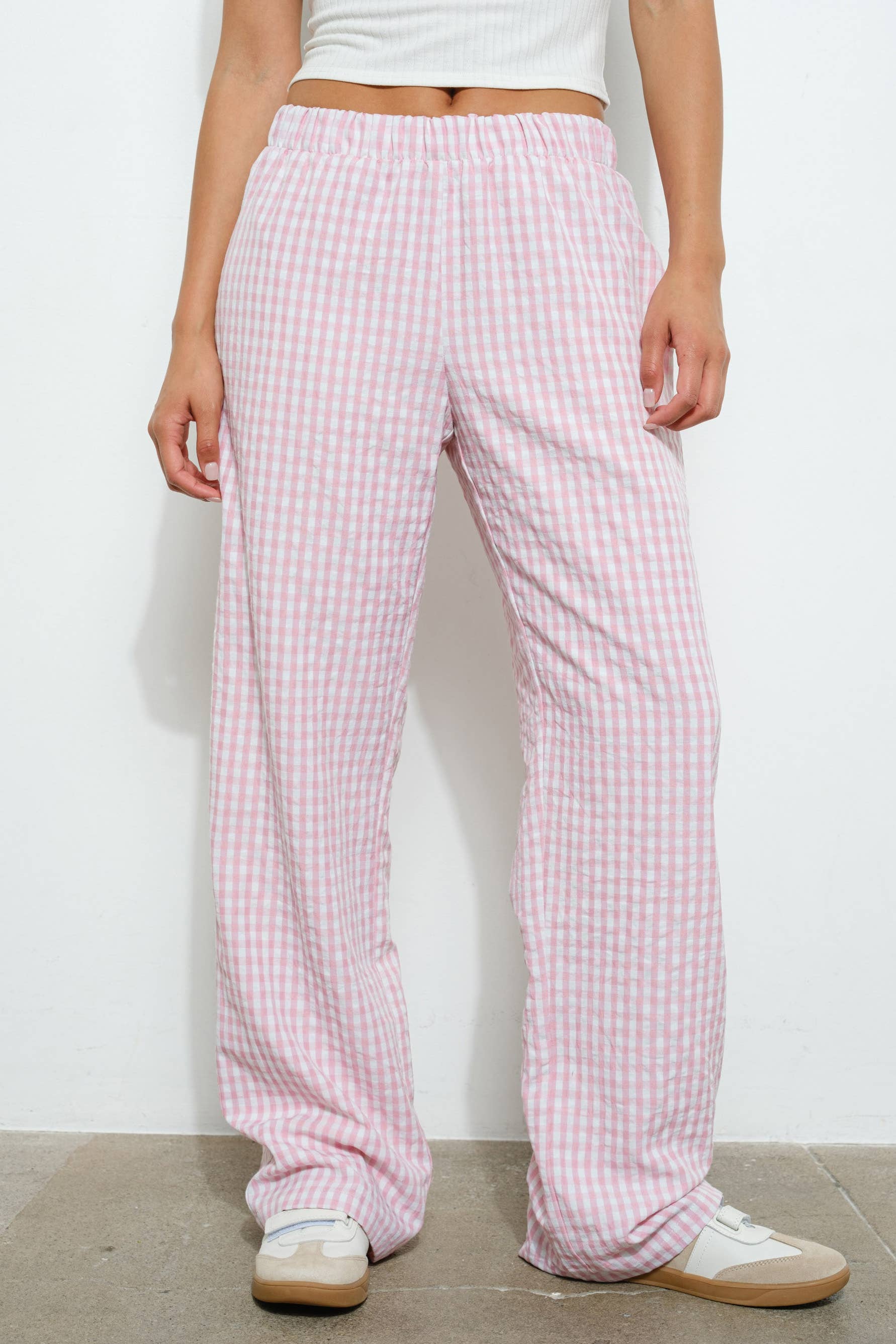 Gingham Pant - Pink