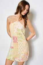Load image into Gallery viewer, Avenna Patchwork Mini Dress
