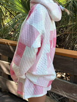 Load image into Gallery viewer, Margo Quilted Patchwork Hoodie -Sunkissed Coconut
