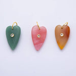 Load image into Gallery viewer, Heart Gemstone Charm
