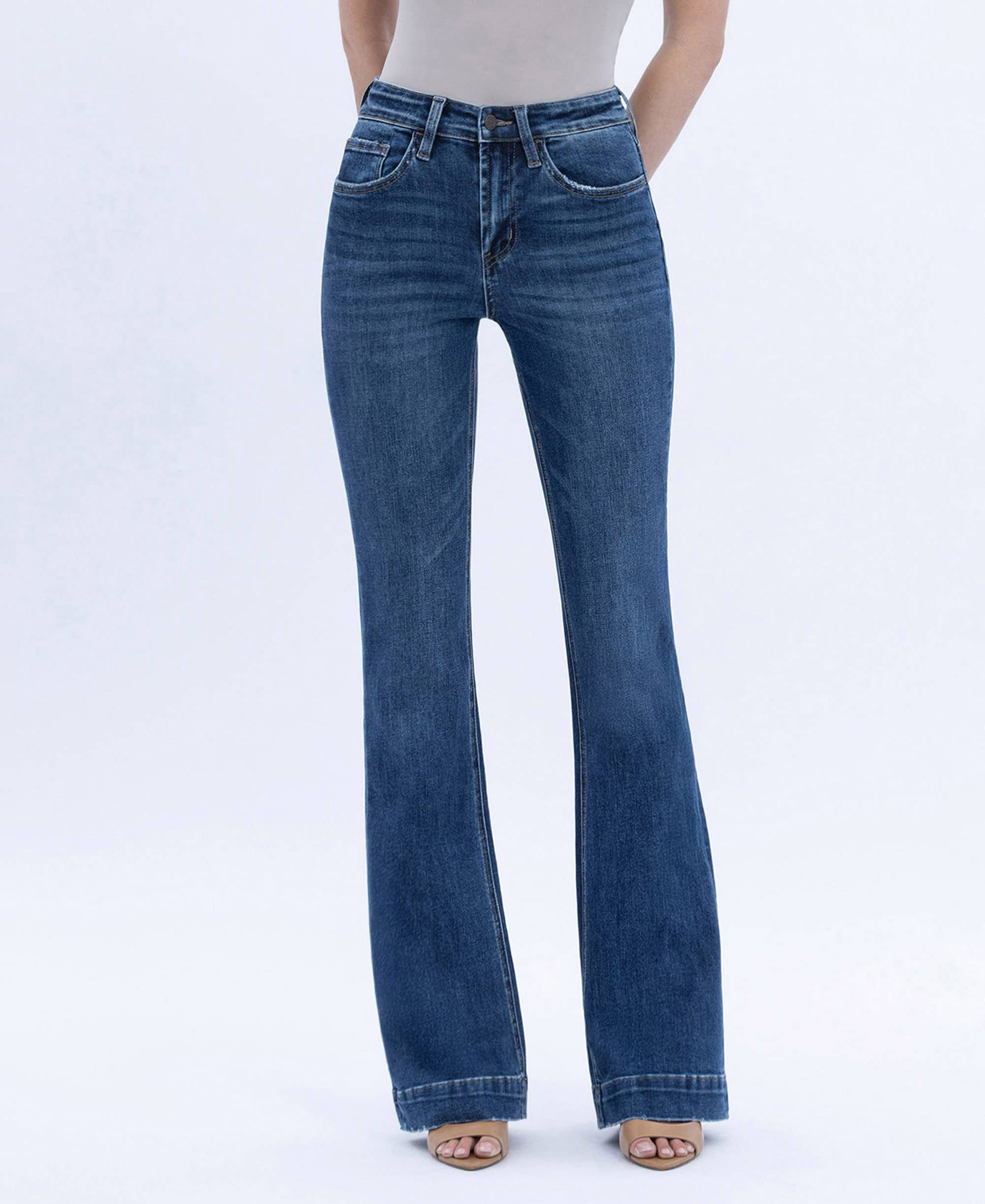 High Rise Trouser Bootcut Jean - Vervet