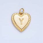Load image into Gallery viewer, Initial Sunburst Heart Charm
