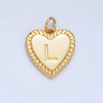 Load image into Gallery viewer, Initial Sunburst Heart Charm
