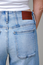 Load image into Gallery viewer, Logan Mid Rise Dad Jeans: Hidden Jeans
