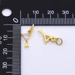 Load image into Gallery viewer, CZ Martini Charm

