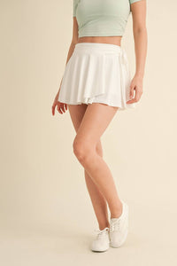 Balletcore Wrap Skort - White