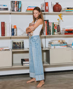 Load image into Gallery viewer, Streamlined Cuffed Baggy Wide Jean - Vervet
