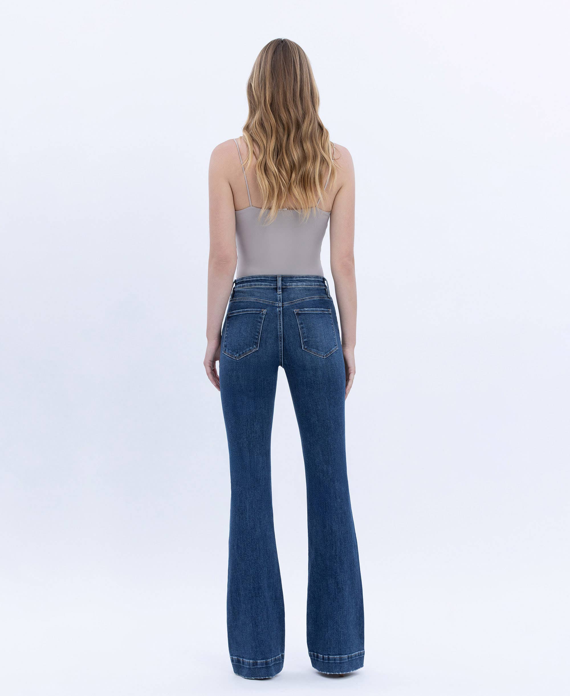 High Rise Trouser Bootcut Jean - Vervet