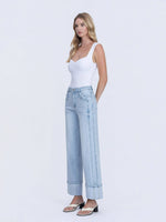 Load image into Gallery viewer, Streamlined Cuffed Baggy Wide Jean - Vervet
