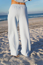 Load image into Gallery viewer, Baby Blue Dot Flare Sweatpants: Sunkissed Coconut
