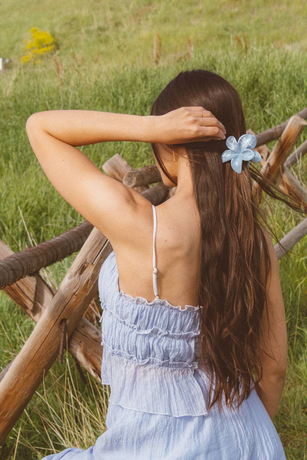July Flower Claw Clip