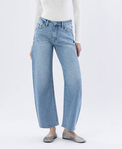 High Rise Barrel Jean - Charm - Vervet