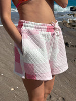 Load image into Gallery viewer, Margo Quilted Patchwork Shorts -Sunkissed Coconut
