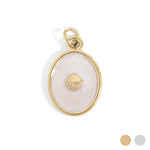 Load image into Gallery viewer, Pearly Seashell Charm - Gold
