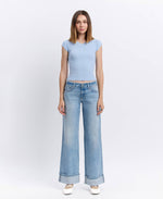 Load image into Gallery viewer, London Low Rise Cuffed Baggy Denim - Vervet
