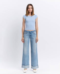 London Low Rise Cuffed Baggy Denim - Vervet