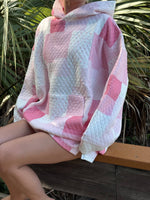 Load image into Gallery viewer, Margo Quilted Patchwork Hoodie -Sunkissed Coconut
