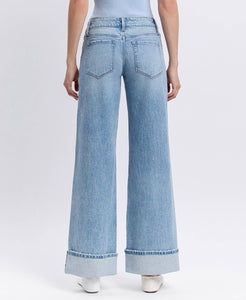 London Low Rise Cuffed Baggy Denim - Vervet