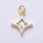 Load image into Gallery viewer, Starburst Princess Cut Charm
