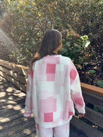 Load image into Gallery viewer, Margo Quilted Patchwork Crewneck Sweatshirt: Sunkissed Coconut
