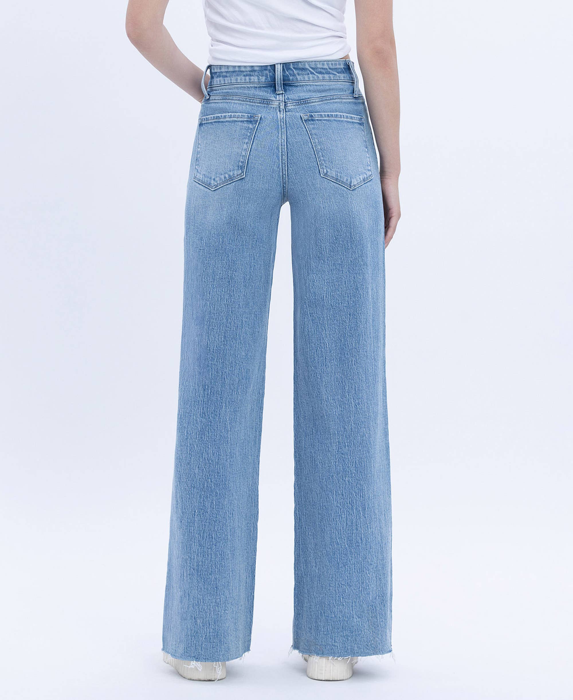 High Rise Wide Jeans - Poprock - Vervet